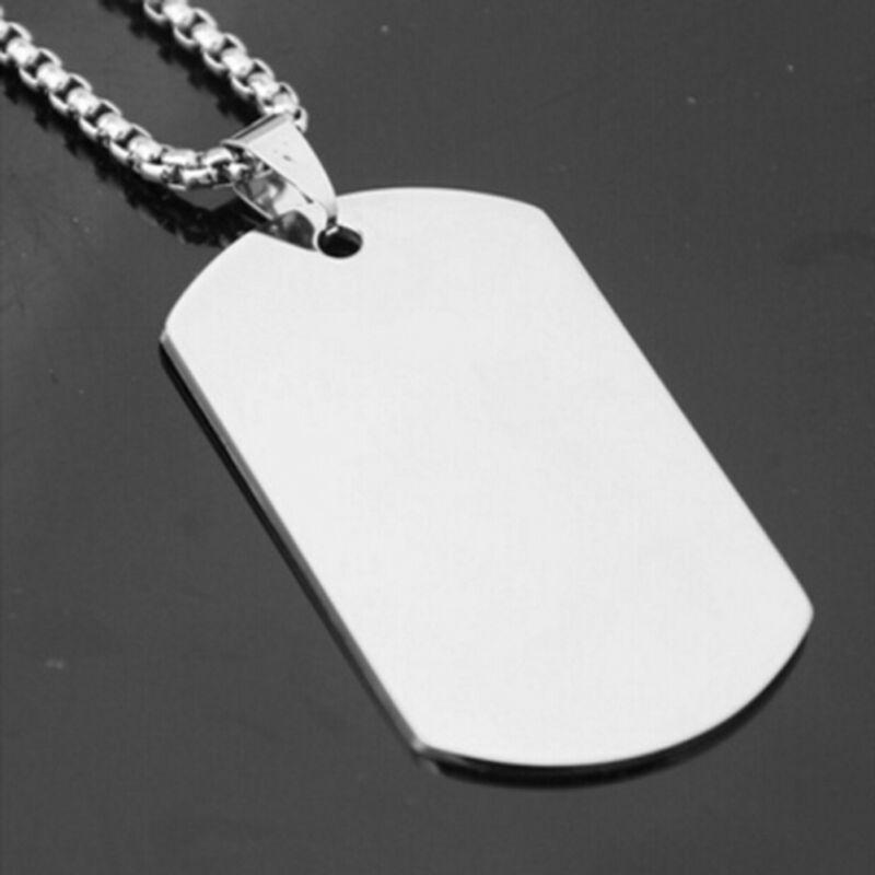 Stainless Steel Dog Tag Pendant Necklace