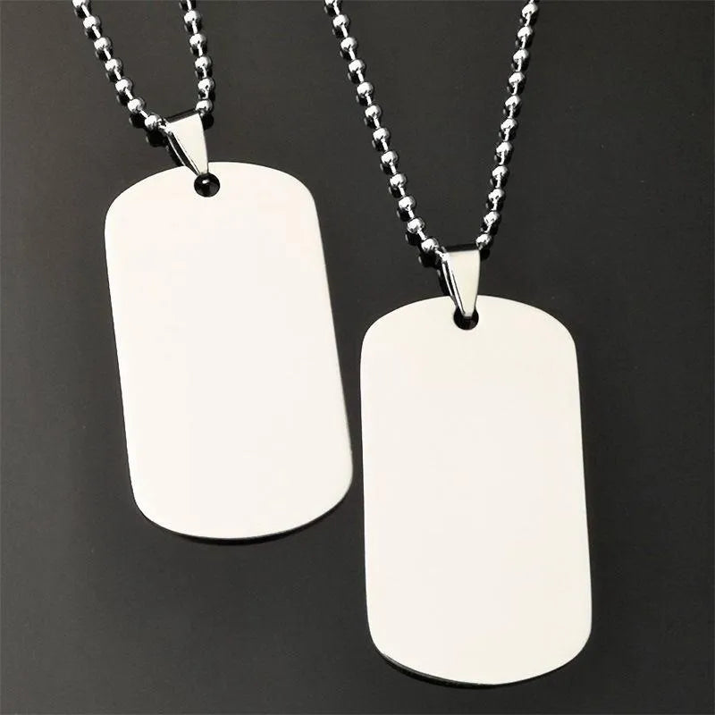Stainless Steel Dog Tag Pendant Necklace
