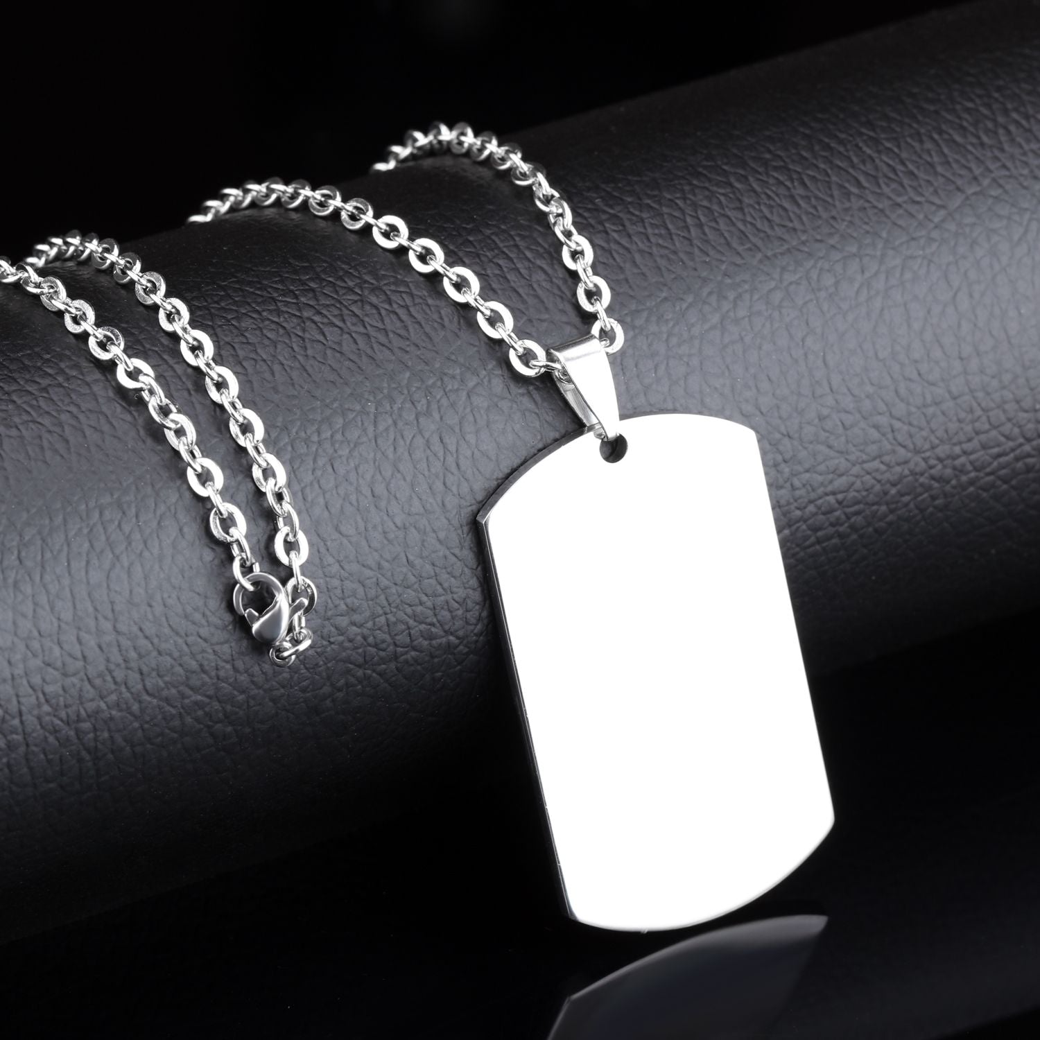 Stainless Steel Dog Tag Pendant Necklace